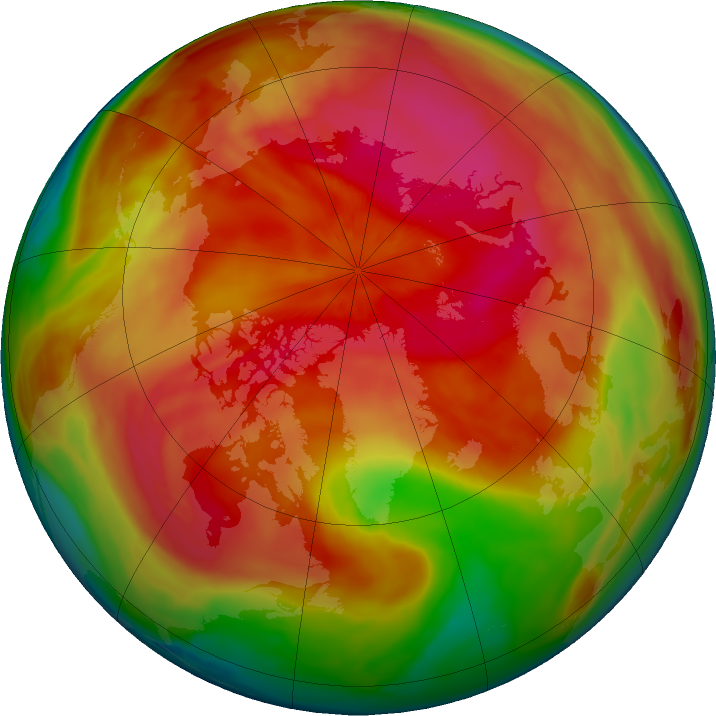 Arctic ozone map for 23 March 2024